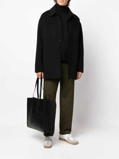 Sandro cross-embossed tote bag outlook