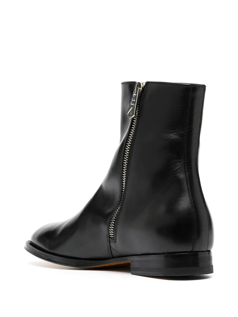 chunky zip-up leather boots - 3