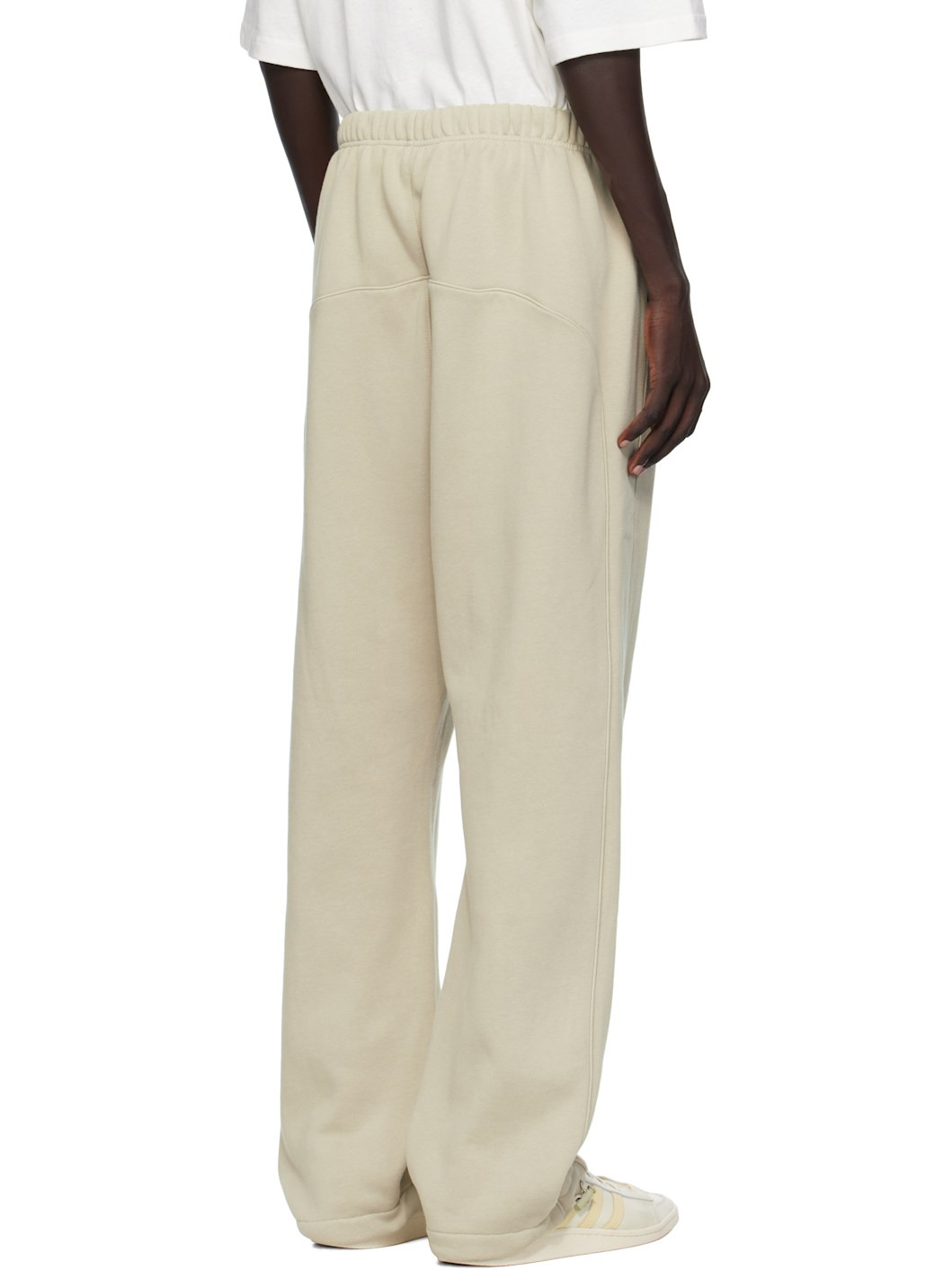 Taupe Relaxed Fleece Piping Sweatpants - 3