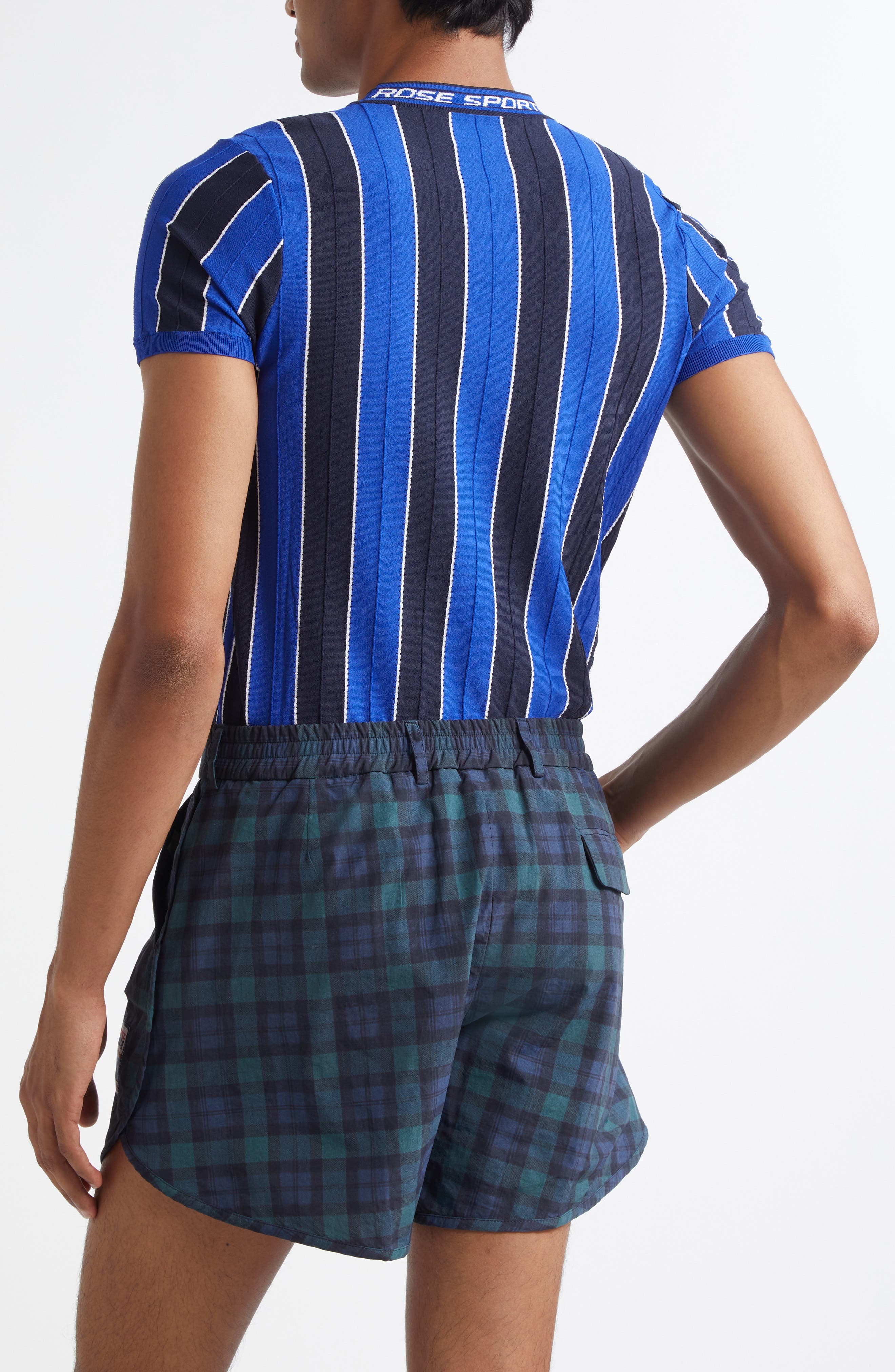 Martine Rose Tight Logo Jacquard Stripe T-Shirt in Blue at Nordstrom - 3