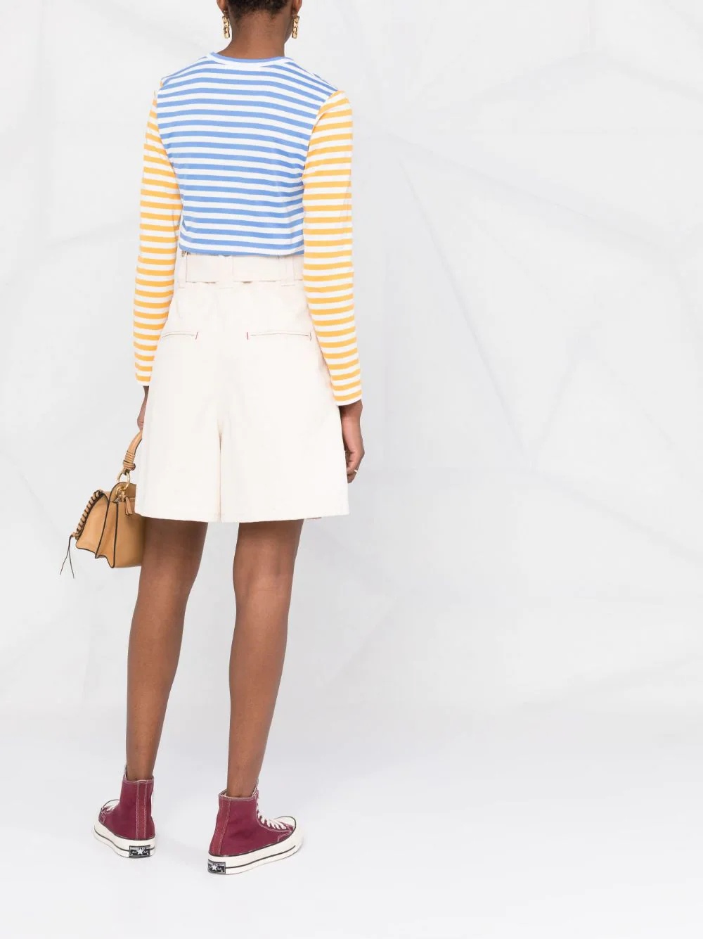 logo-patch striped T-shirt - 6