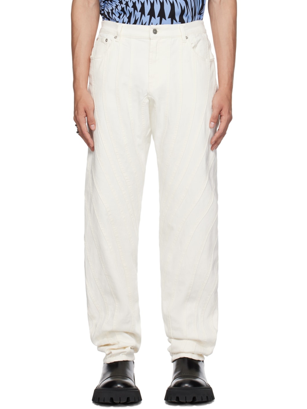 White Spiral Jeans - 1