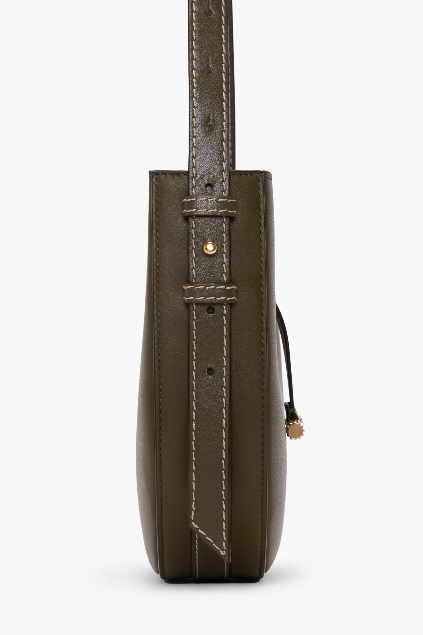 Dia Crossbody Bag In Dark Khaki Smooth Leather - 5