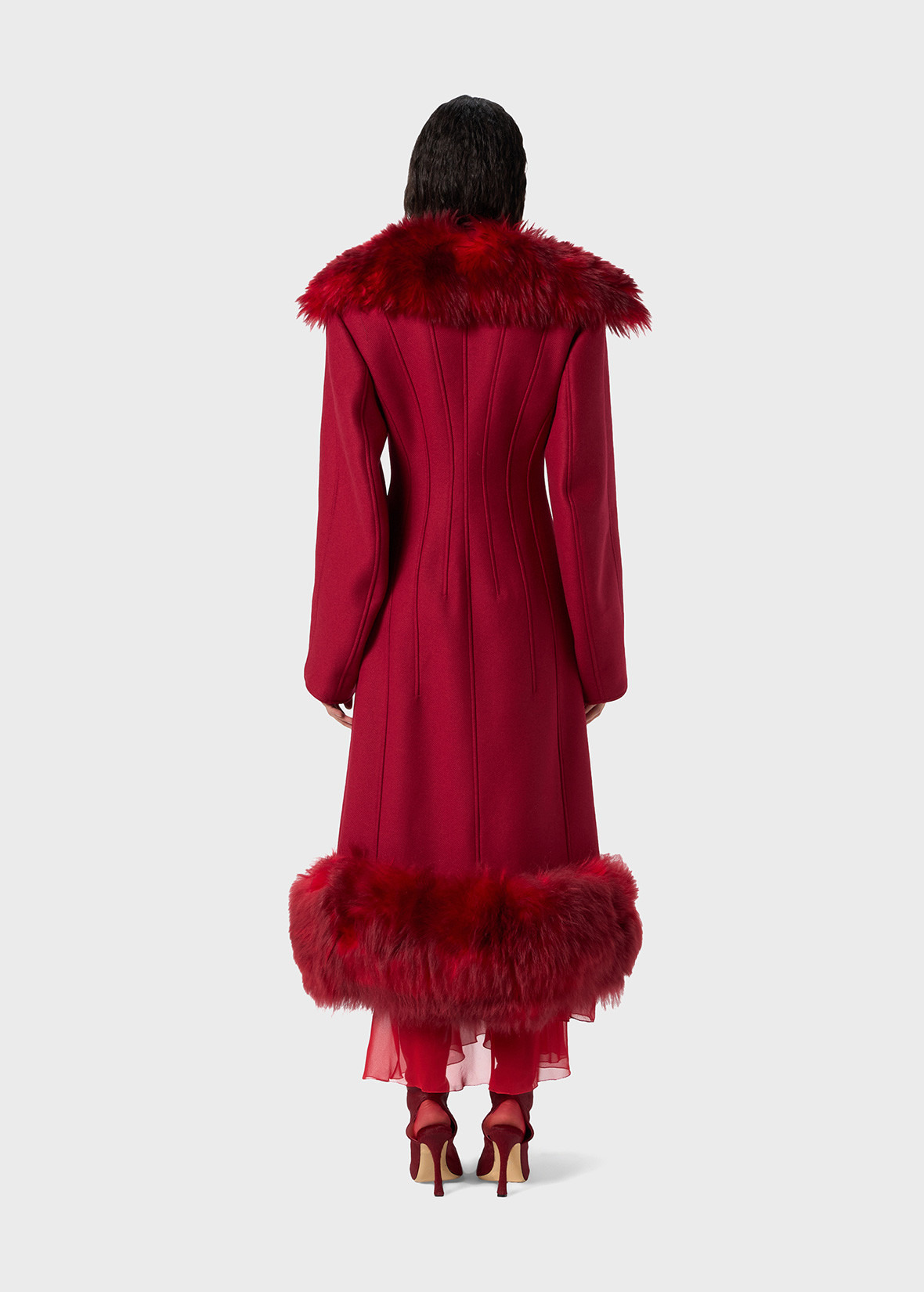 WOOL COAT WITH FUR - 4