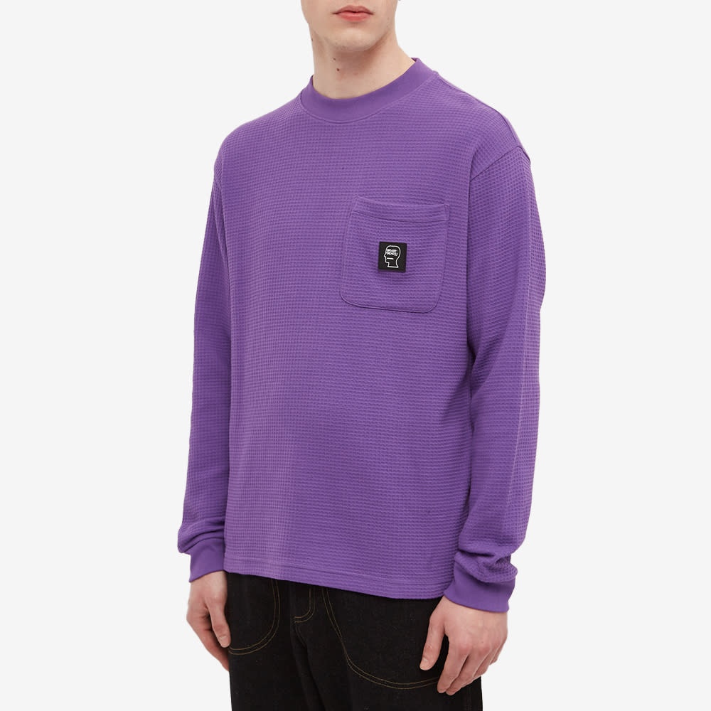 Brain Dead Long Sleeve Core Mock Neck Waffle Tee - 2
