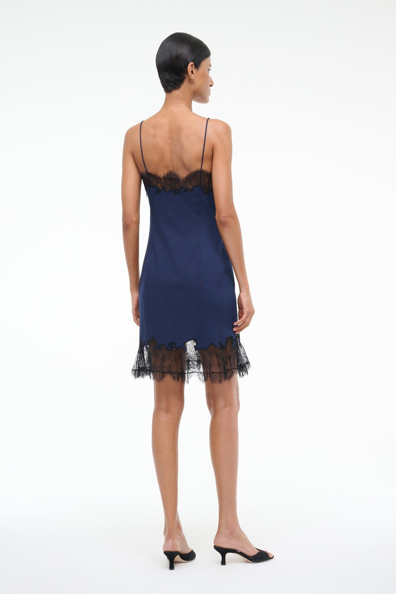 STAUD NADIA MINI DRESS NAVY 4