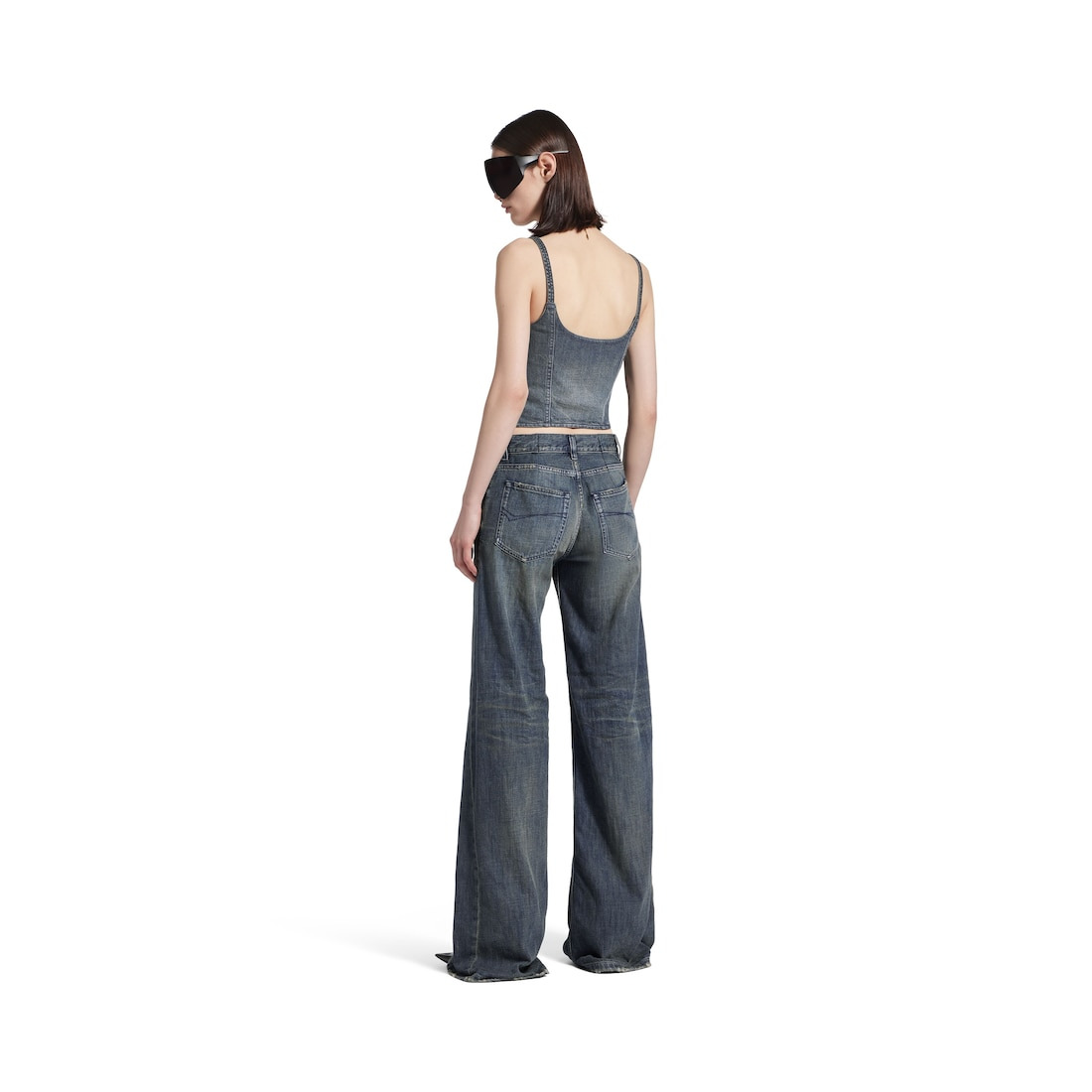 Women's Corseted Top in Blue - 4