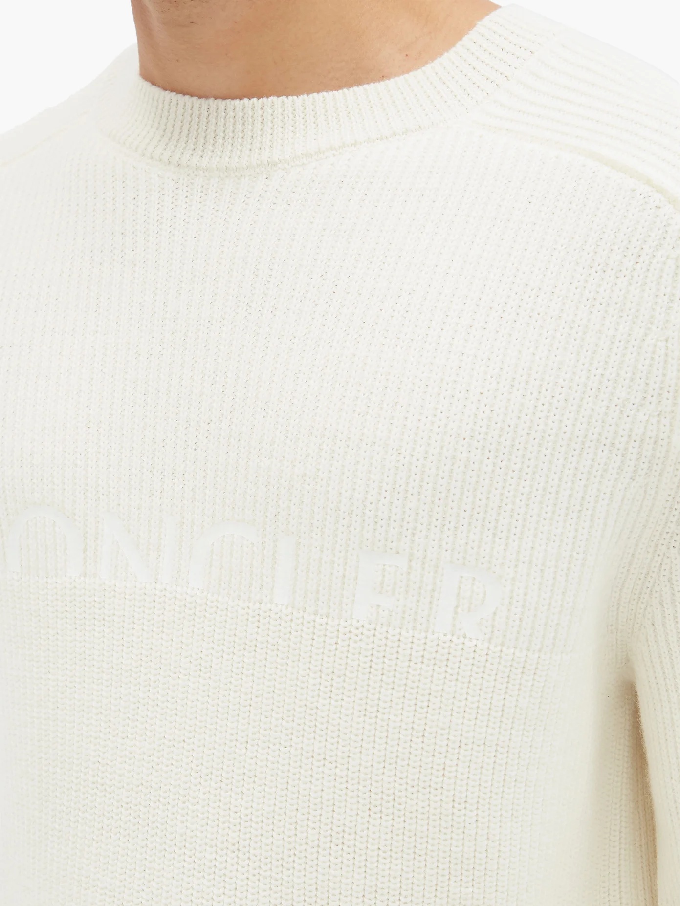 Logo-jacquard wool-blend sweater - 3