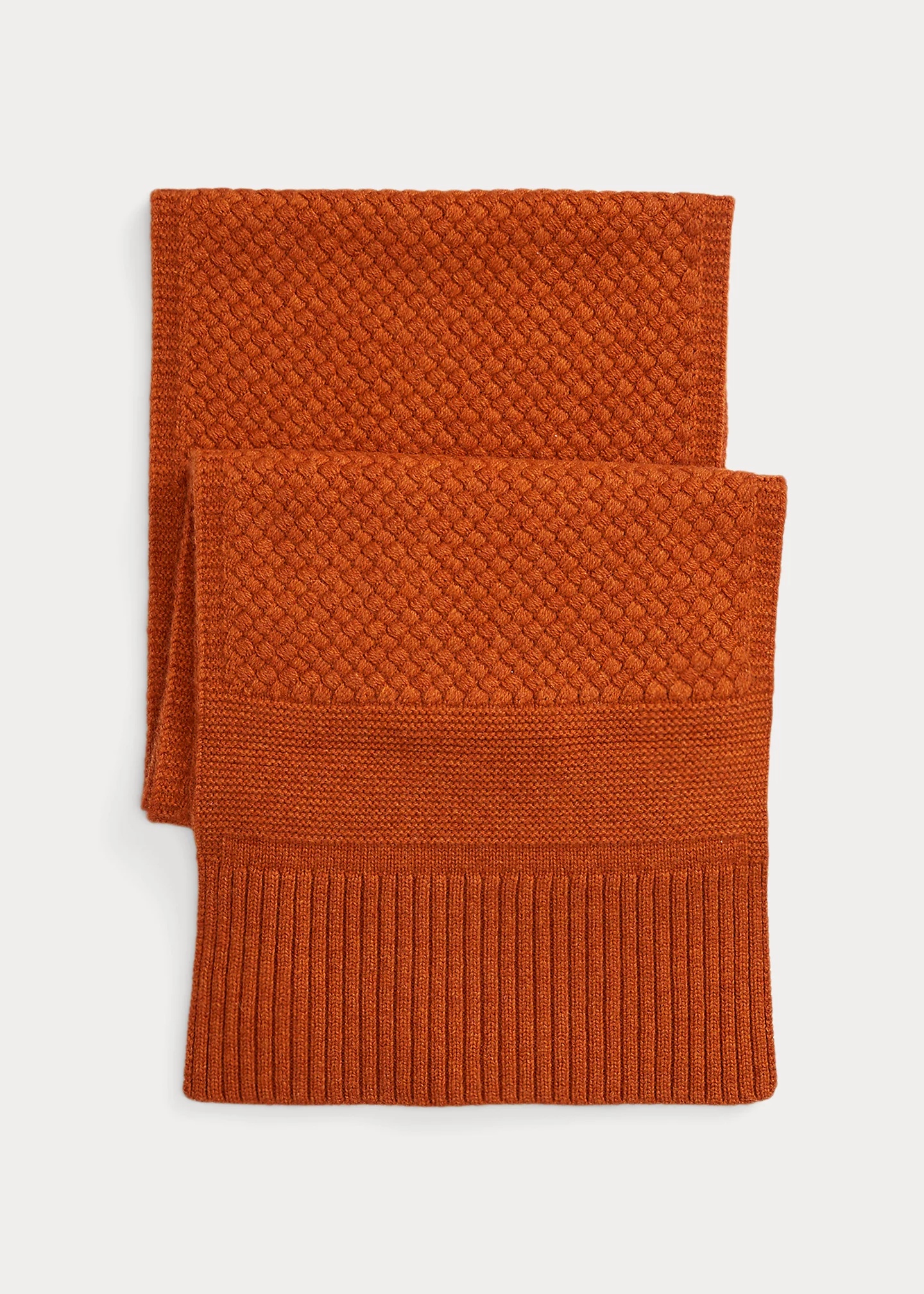 Basket-Weave Cashmere Scarf - 1