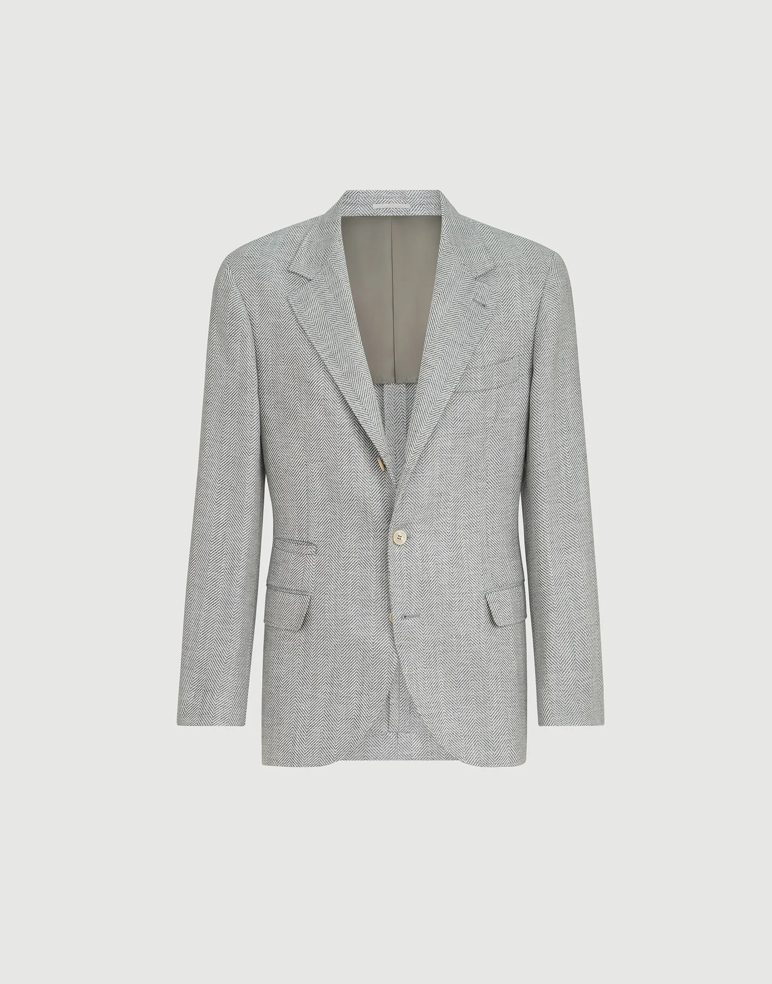 Wool, alpaca and silk chevron deconstructed blazer - 1