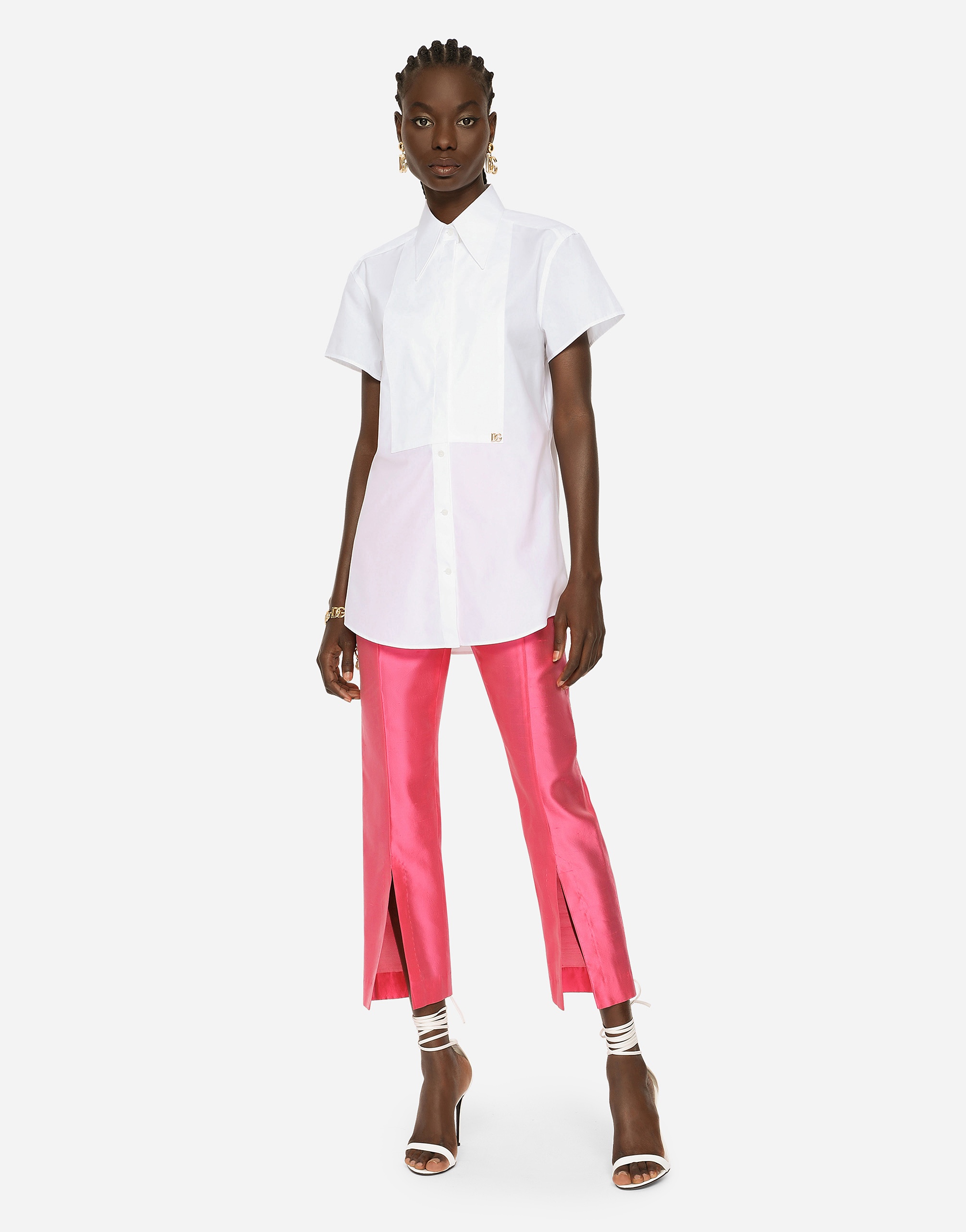 Poplin shirt with shirt front and DG logo - 2