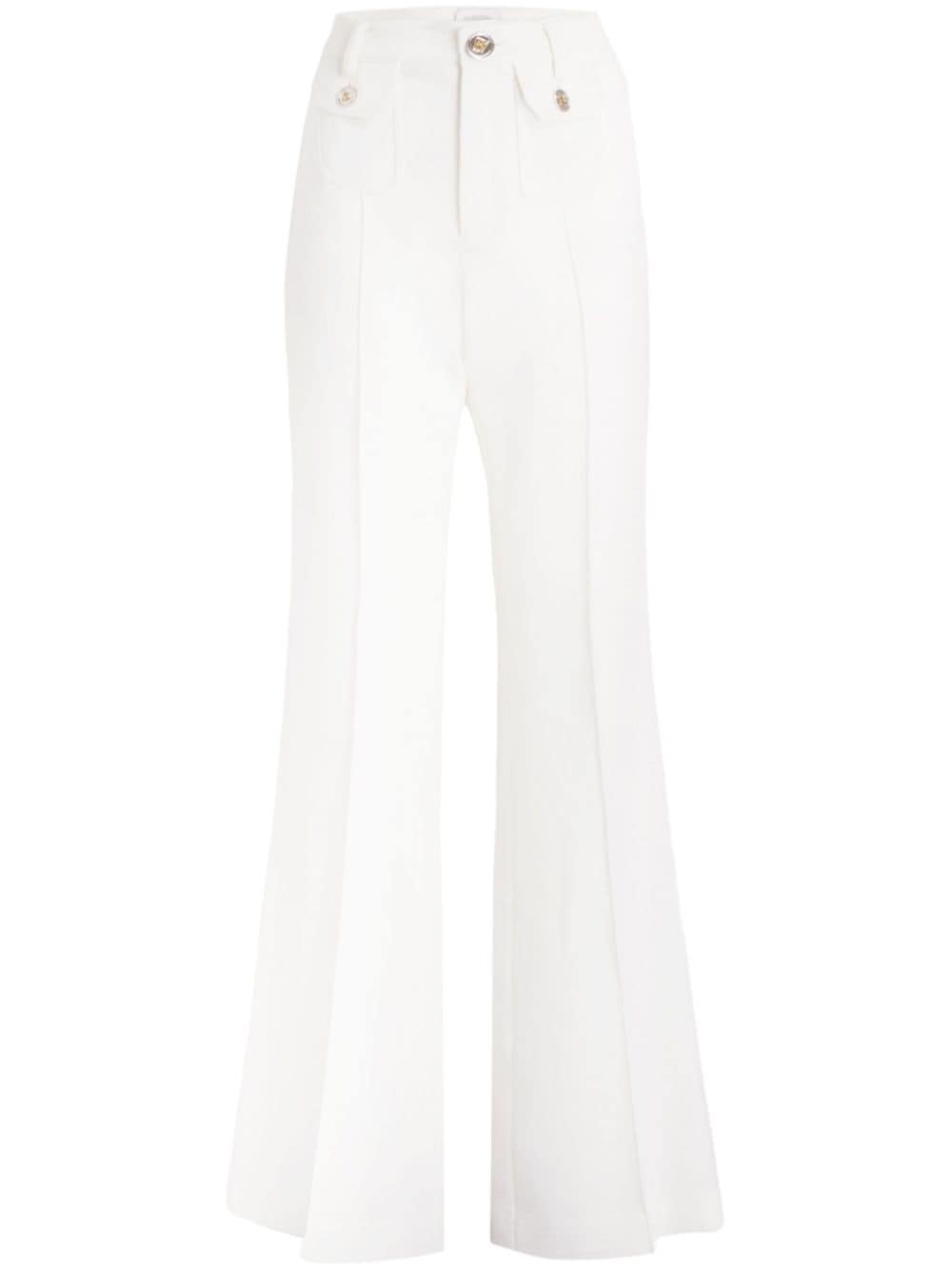 flared wool trousers - 1