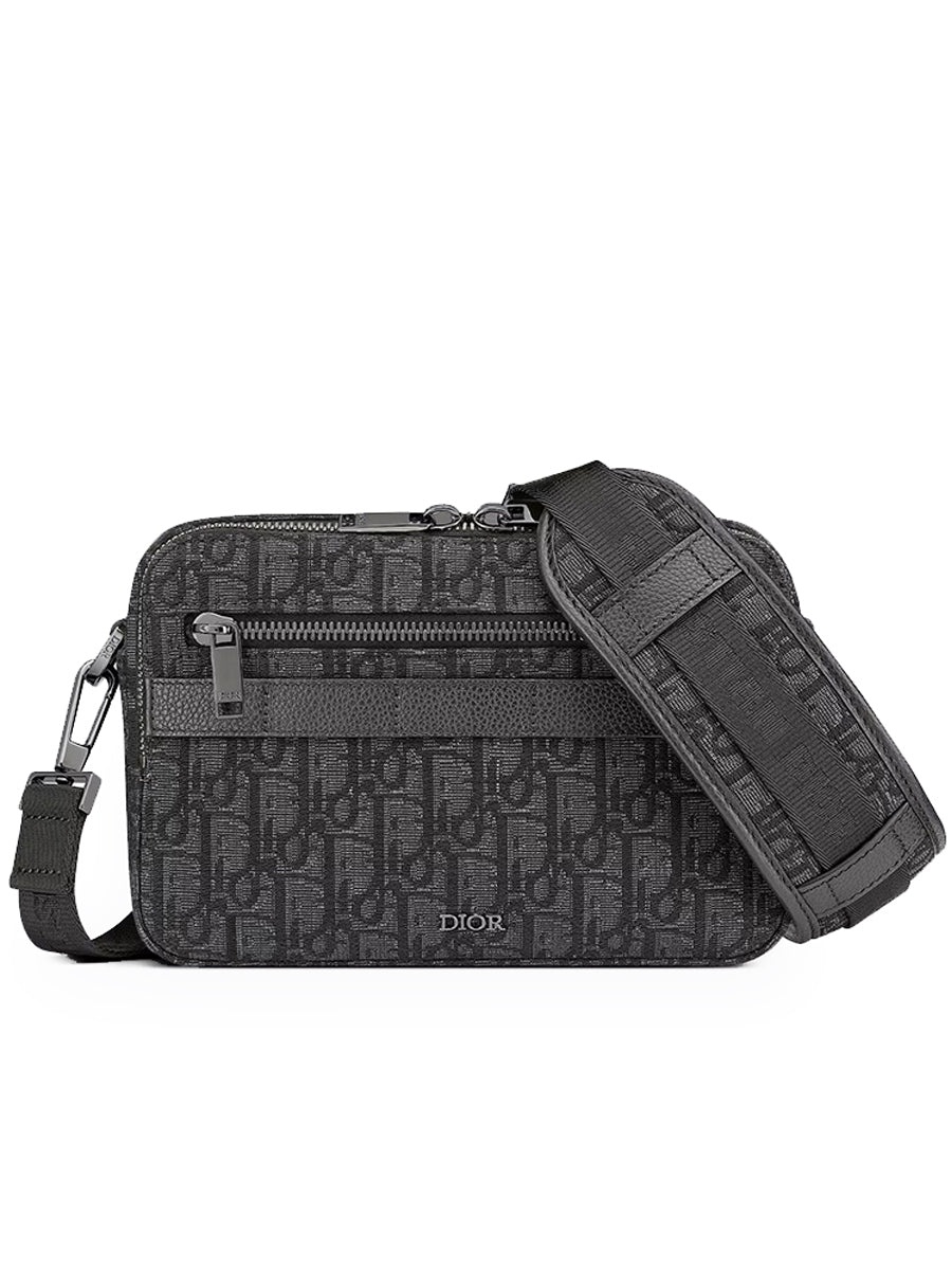 Dior Safari Messenger Bag in Black Dior Oblique Jacquard REVERSIBLE