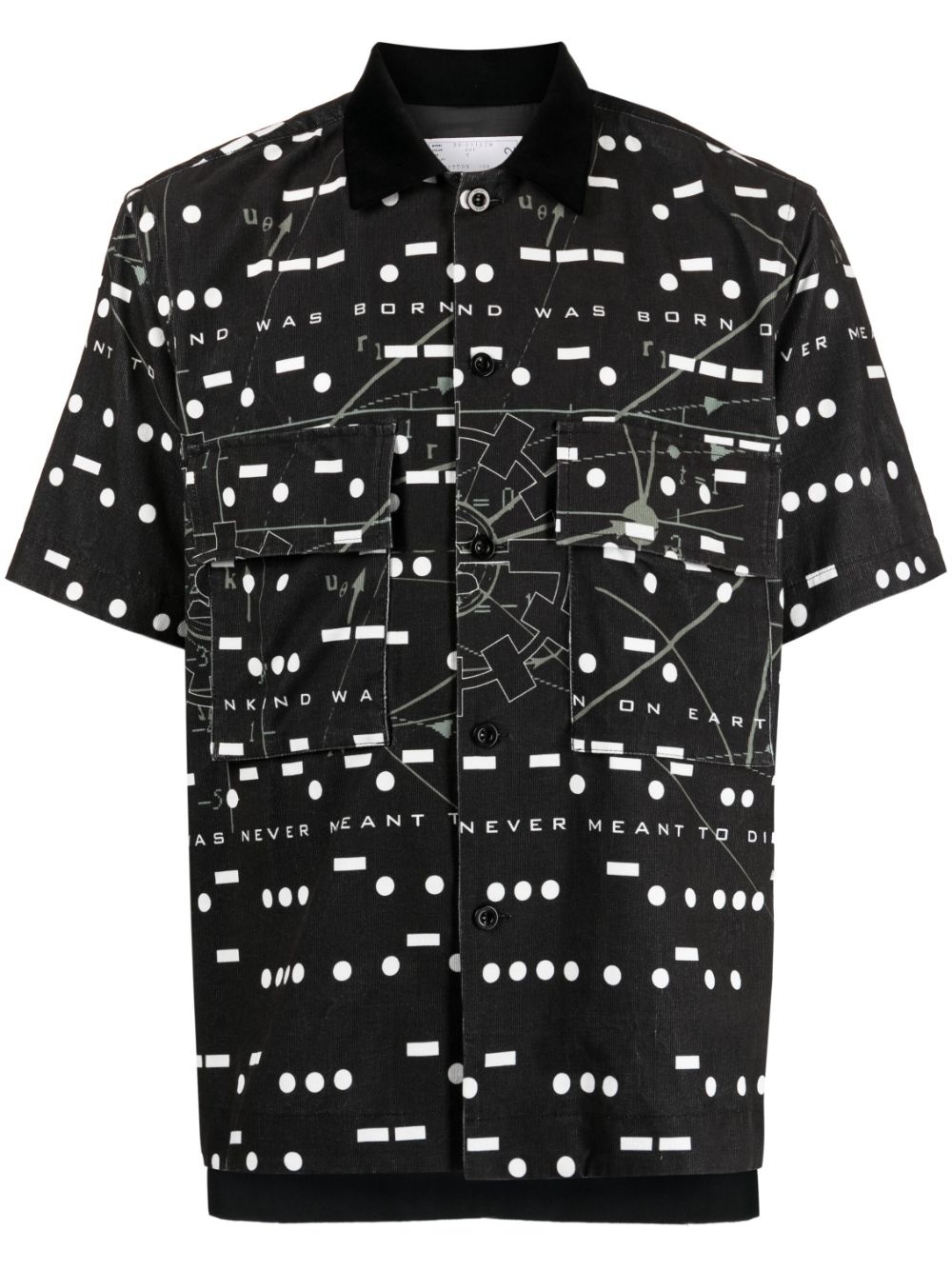 x Interstellar geometric-print cotton shirt - 1