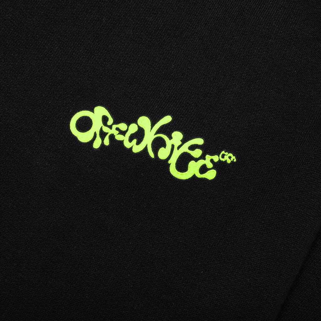 OPPOSITE ARR SLIM SWEATPANTS - BLACK/LIME - 3