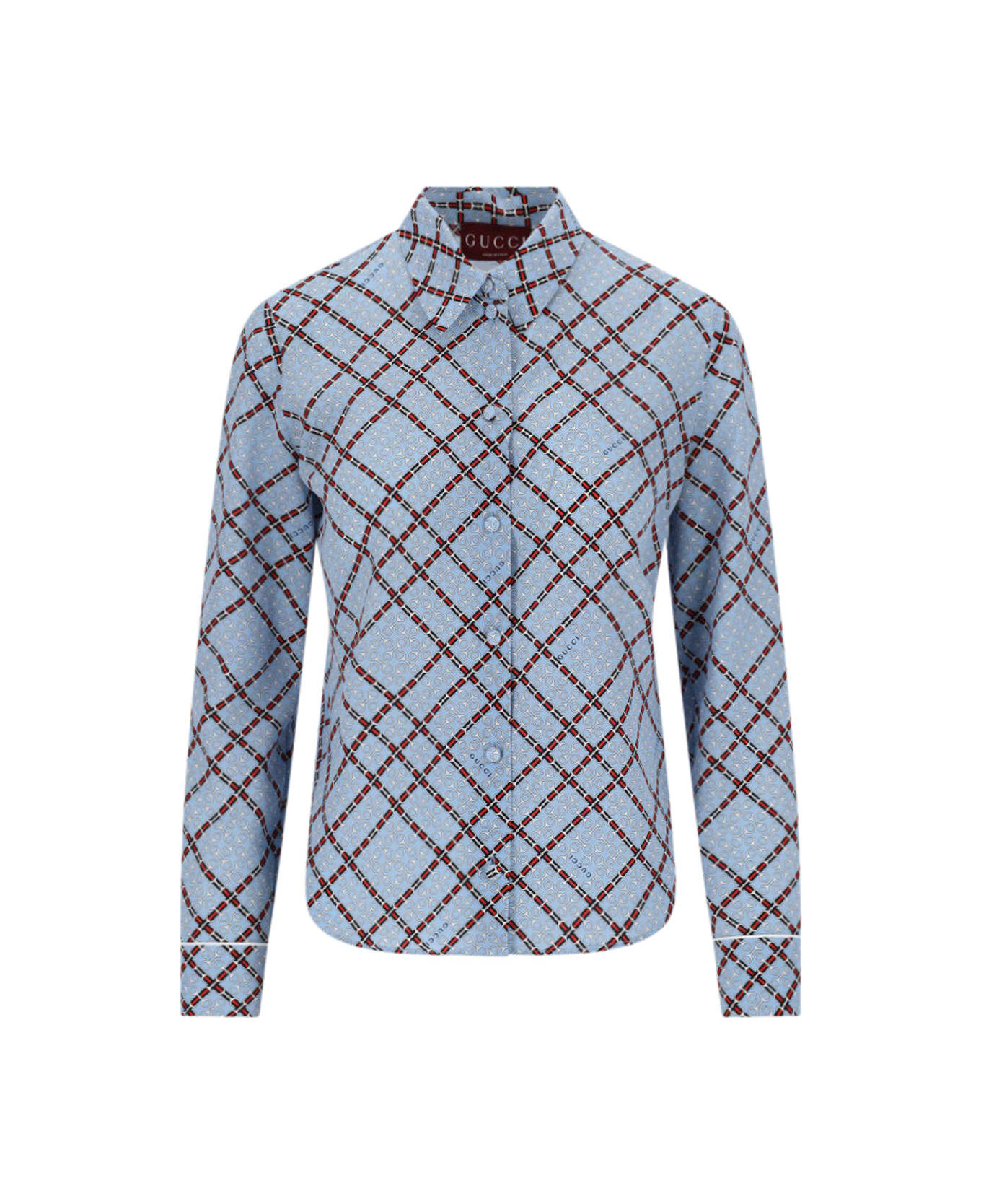 Checked Silk Shirt - 1