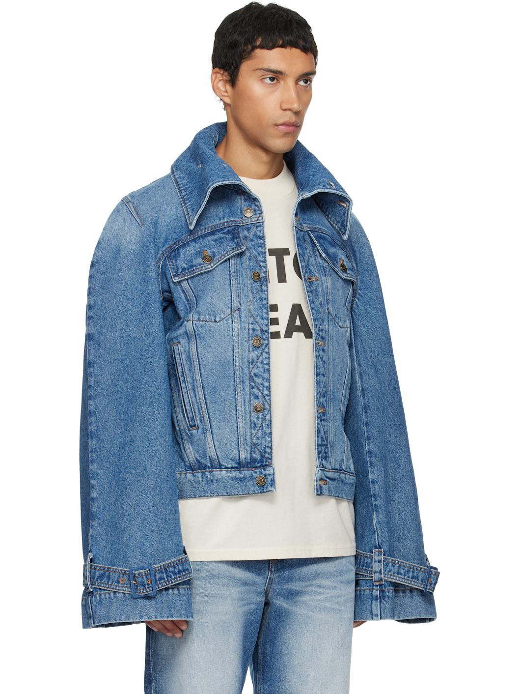 Blue Raglan Denim Jacket - 2