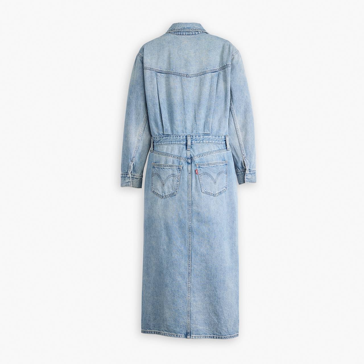 DENIM MIDI SHIRT DRESS - 6