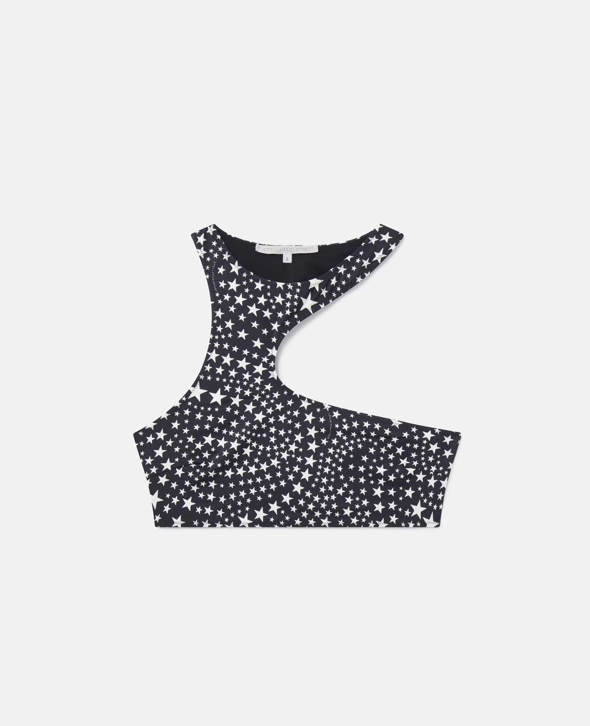 Star Print Cut-Out Halterneck Bikini Top - 1