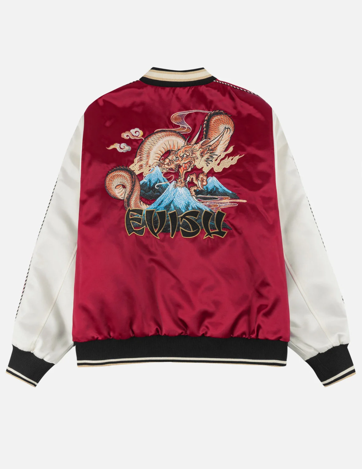 Light Padded Flying Dragon Embroidery Souvenir Jacket - 1