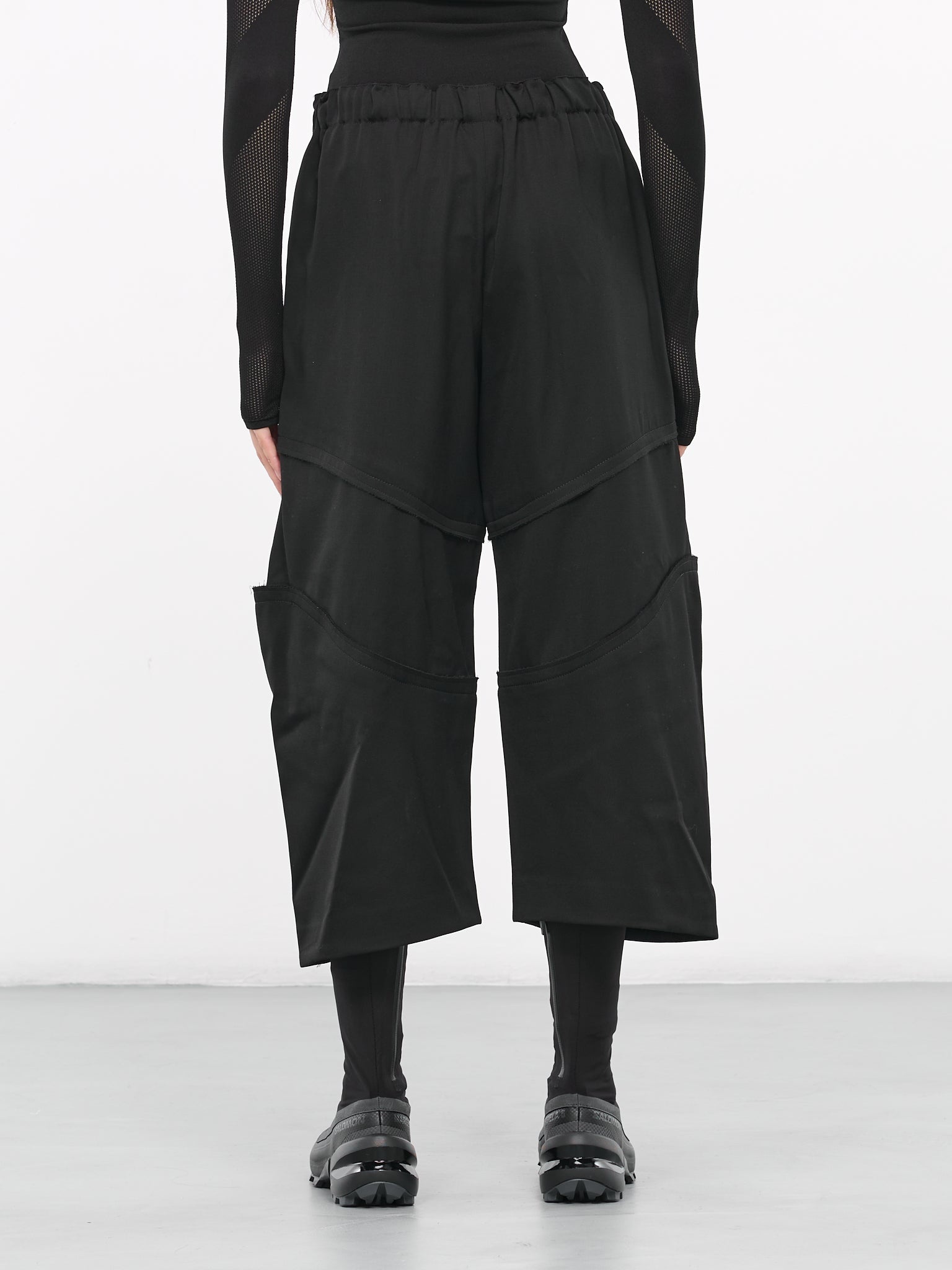 Cropped Elasticated Trousers - 3