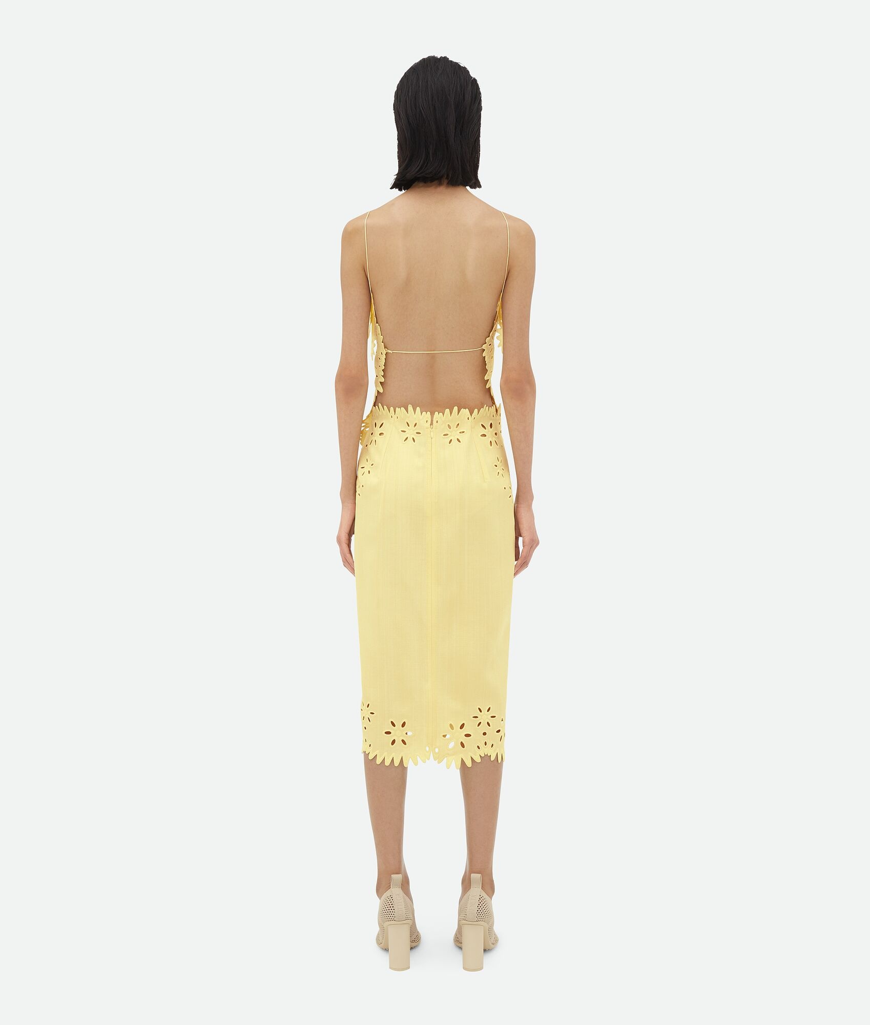 English Embroidery Viscose And Silk Dress - 3