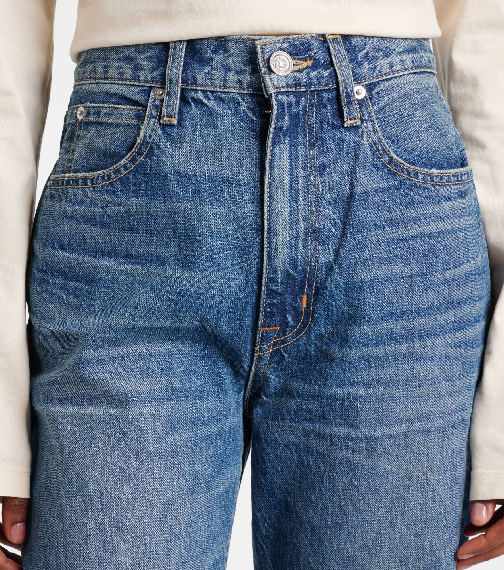London Turn Up high-rise straight jeans - 4