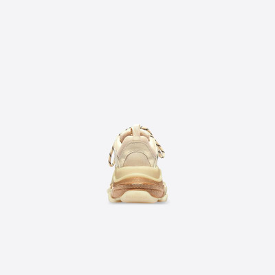 BALENCIAGA Women's Triple S Clear Sole Sneaker in Beige outlook