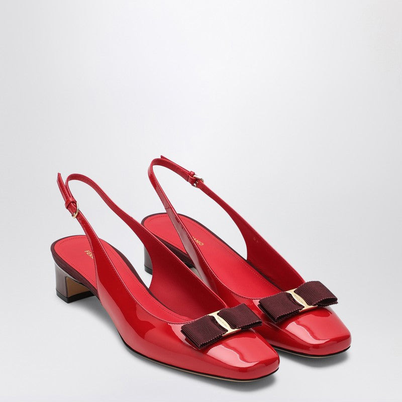 Ferragamo Vara Red/Burgundy Slingback Women - 1