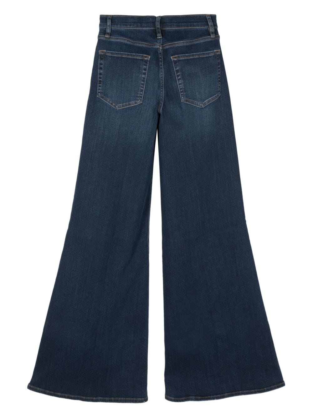 long-length washed flared jeans - 2