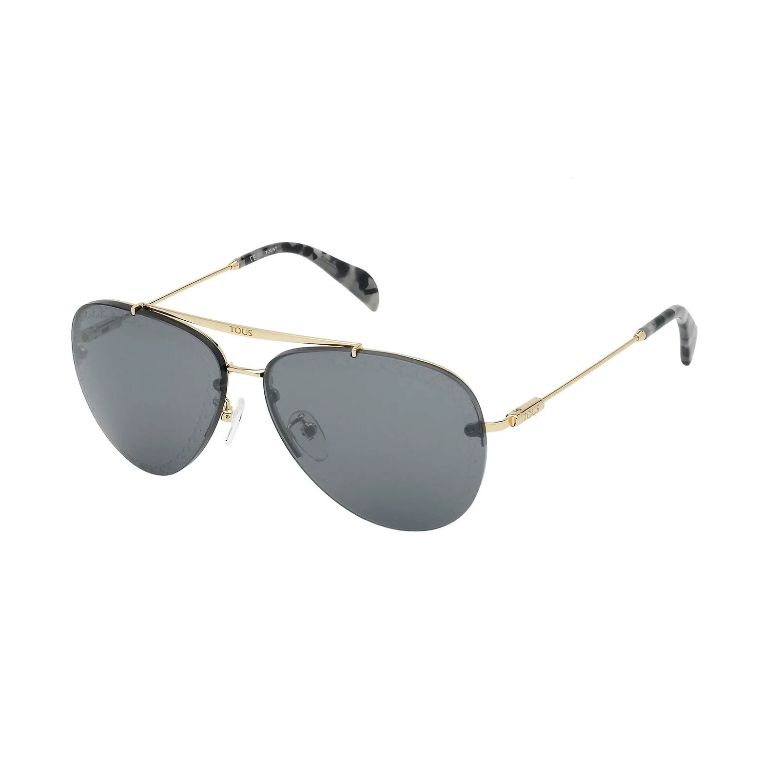 Rose gold colored Pilot Bear Sunglasses - 1