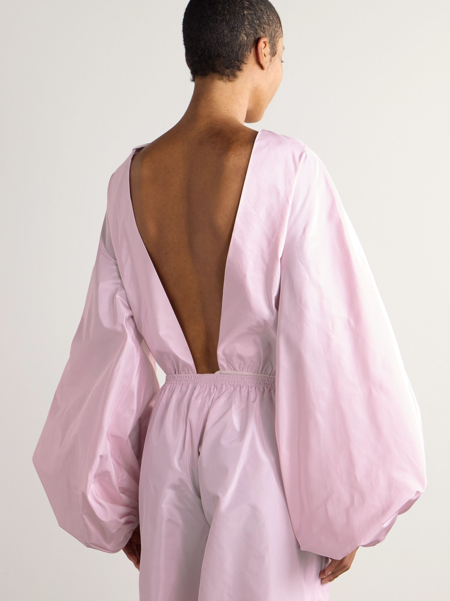 Open-back silk-taffeta bodysuit Pink - 3