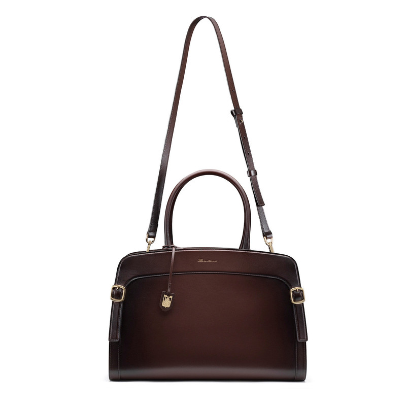 Brown leather Meraviglia Collection handbag 3