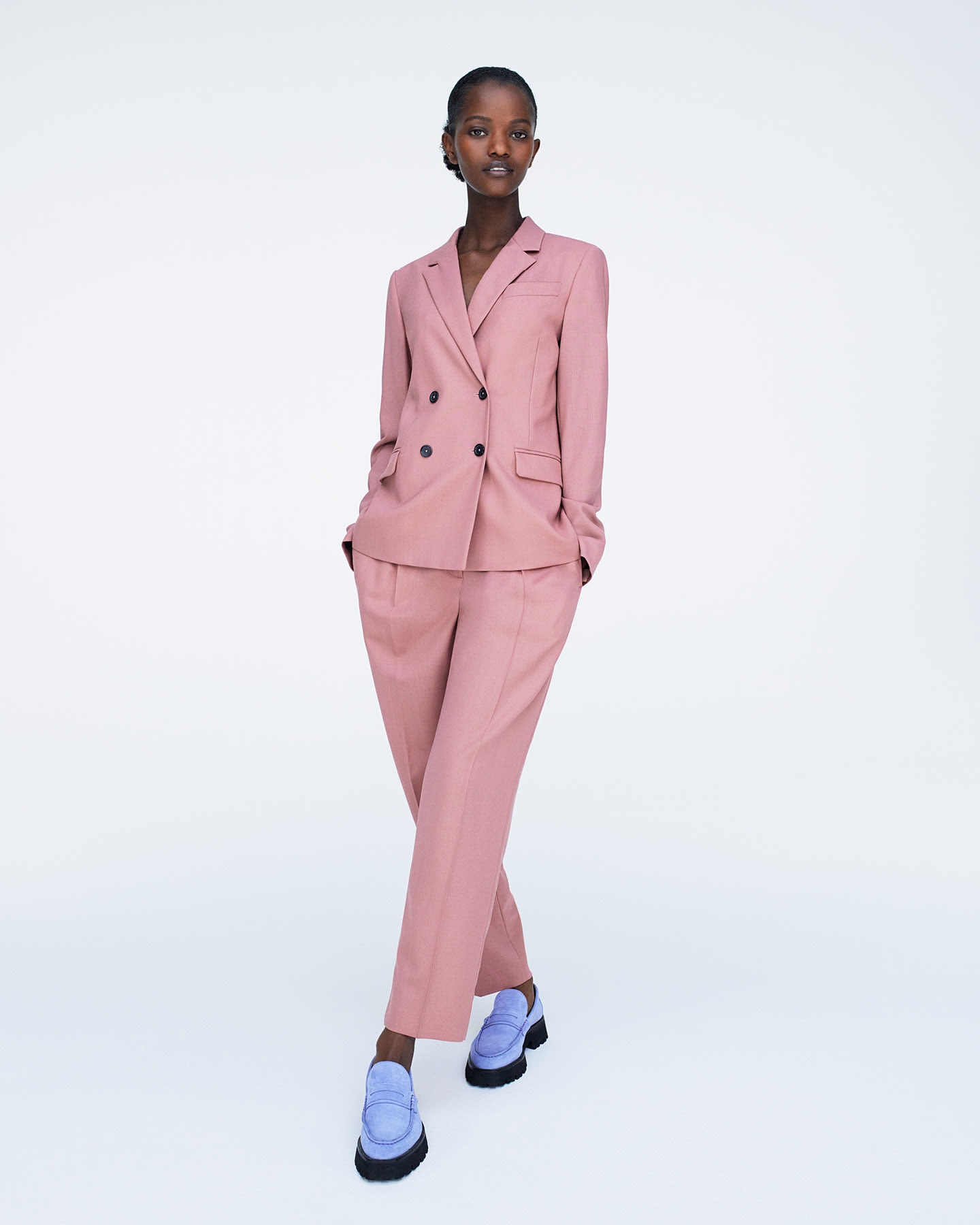 Wool-Hopsack Double-Breasted Blazer - 14