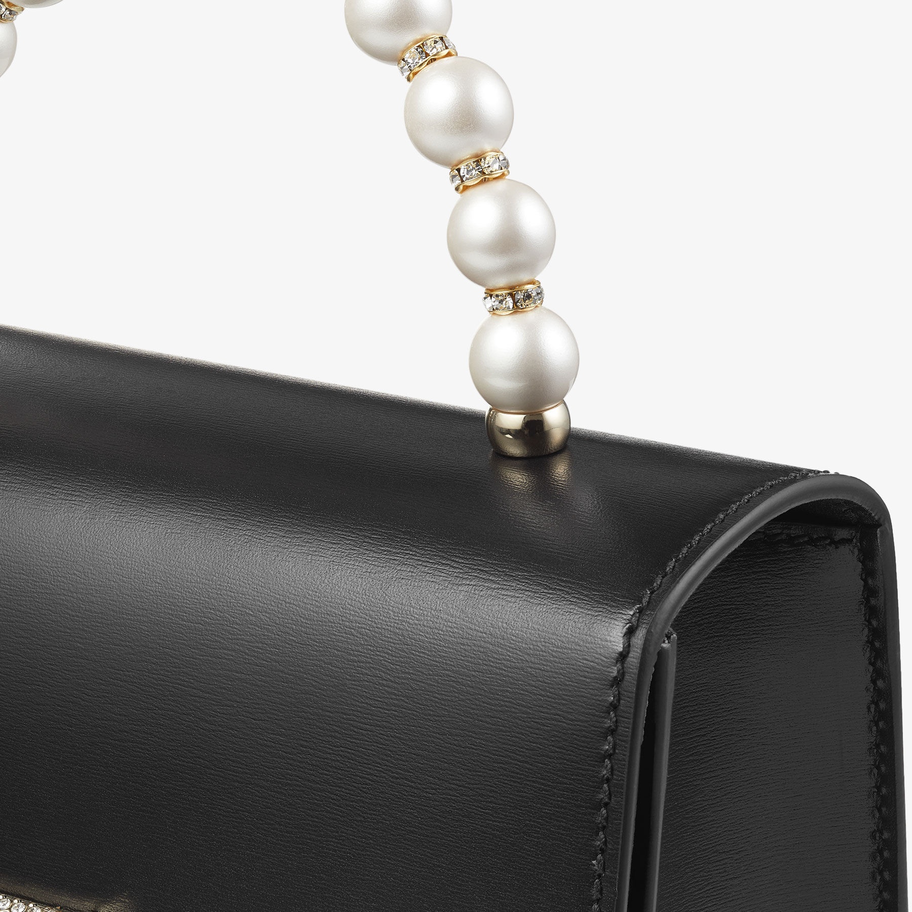 Avenue Top Handle/S
Black Box Leather Top Handle Bag with Pearls - 3