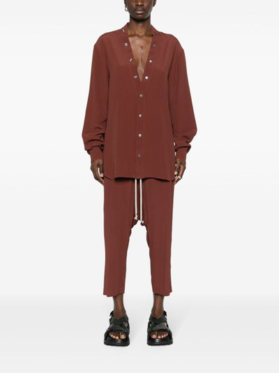 Rick Owens drawstring drop-crotch trousers outlook