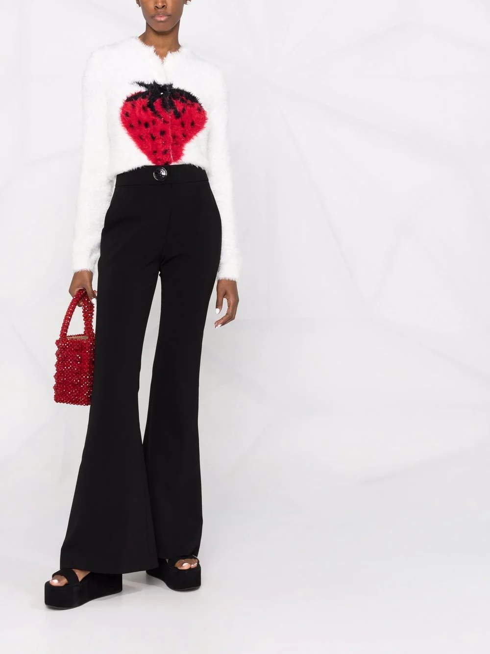 high waist flared trousers - 2