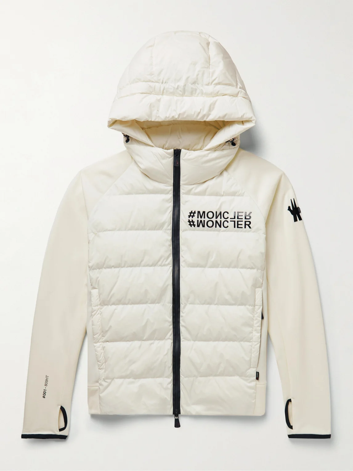 Logo-Print Quilted Shell and Jersey Hooded Down Ski Jacket - 1
