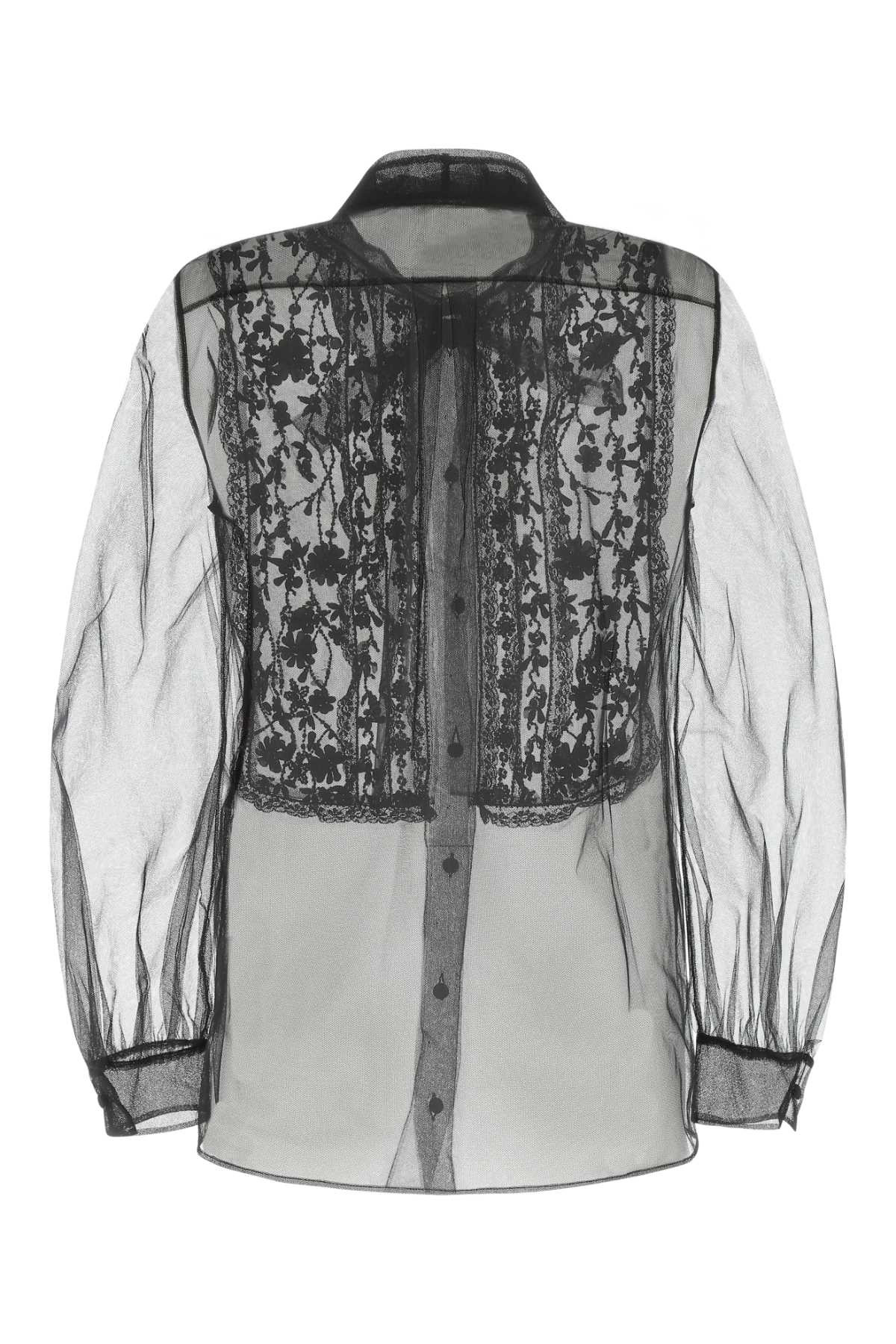 Valentino Garavani Women Black Mesh Shirt - 2