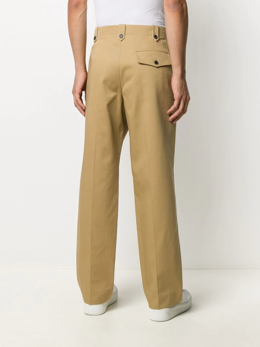 wide-leg chino trousers - 4