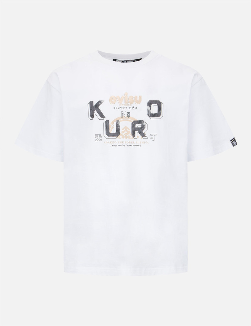 Logo and Kamon Foil Print T-shirt 1