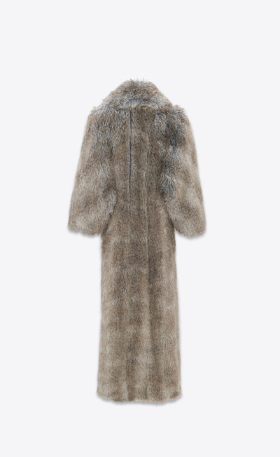 SAINT LAURENT oversize coat in fur animal-free outlook