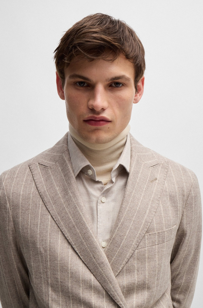 SLIM-FIT SUIT IN STRIPED WOOL 4
