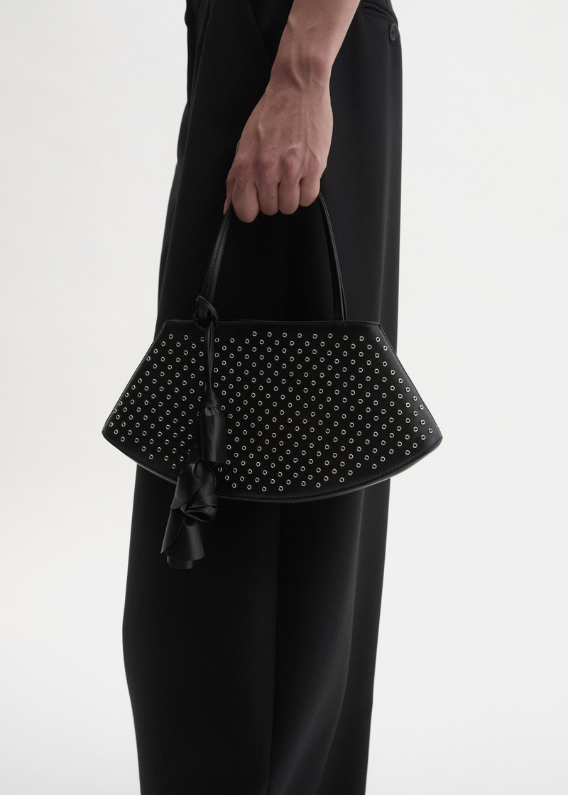 Maya bag in black studded leather 5