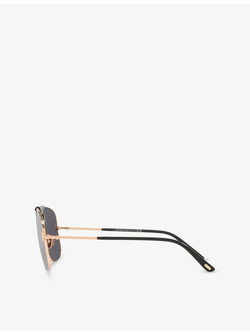TOM FORD TR001829 TEX Aviator-Frame Metal Sunglasses outlook