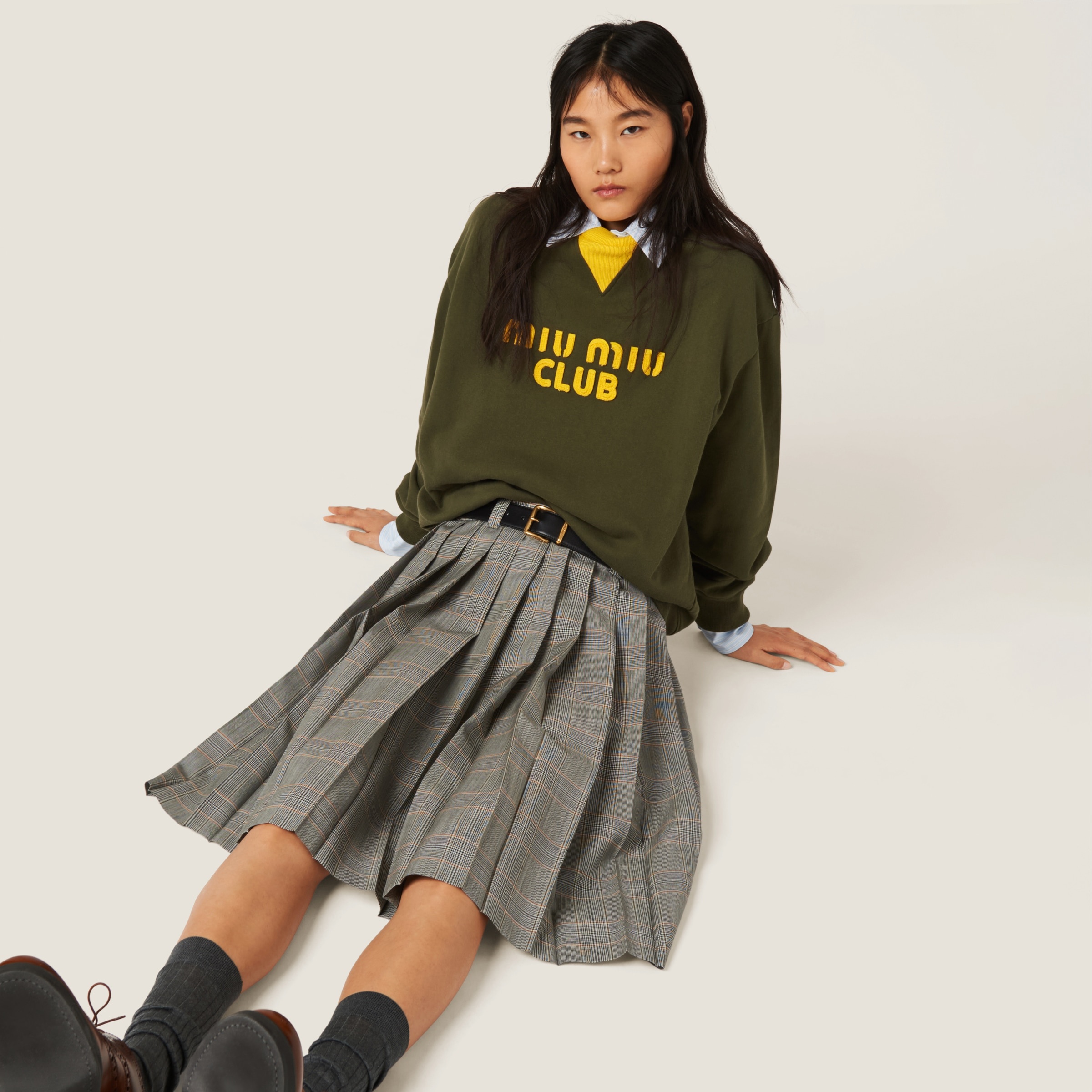Cotton fleece sweatshirt with embroidered logo - 6