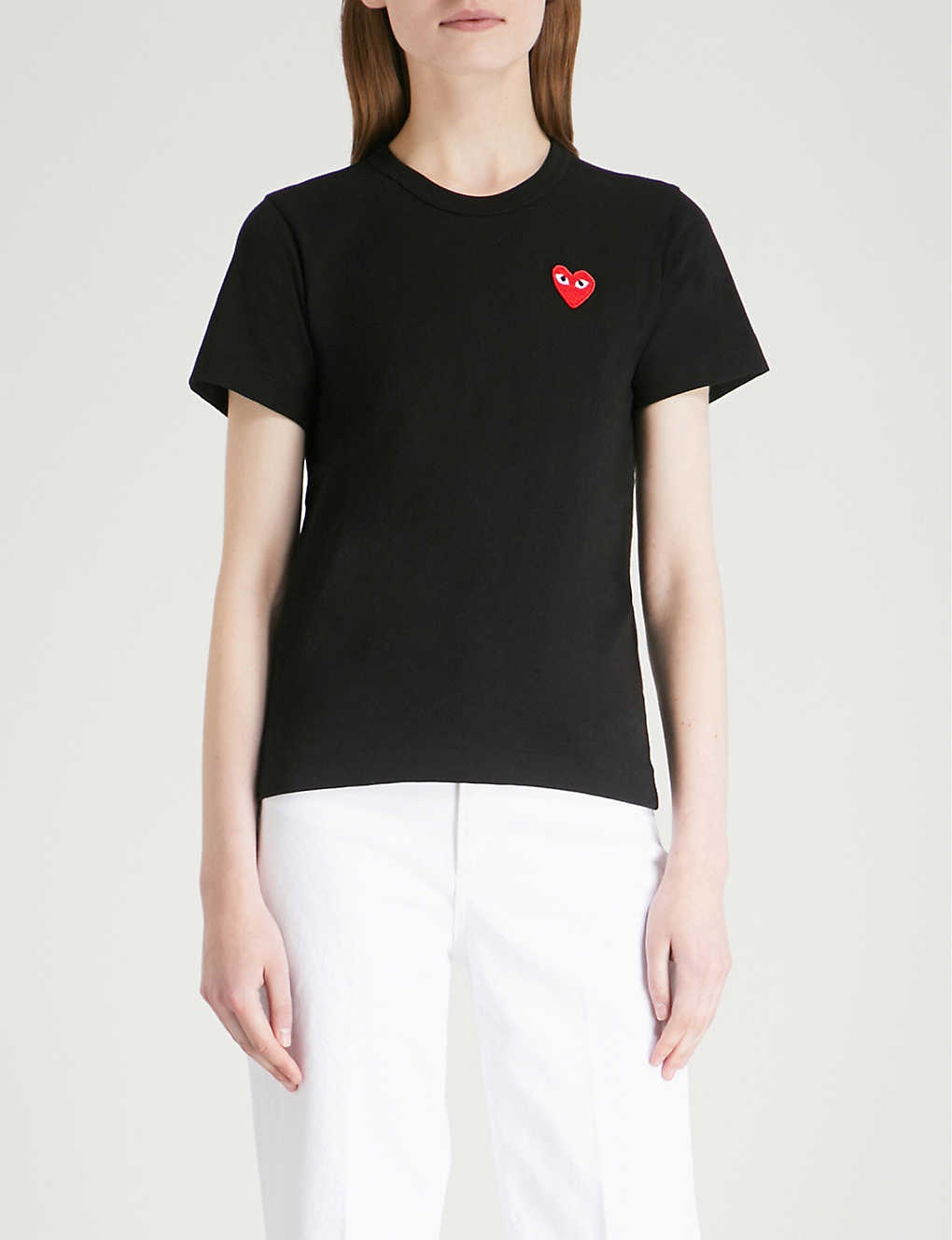 Heart logo-embroidered cotton-jersey T-shirt - 3