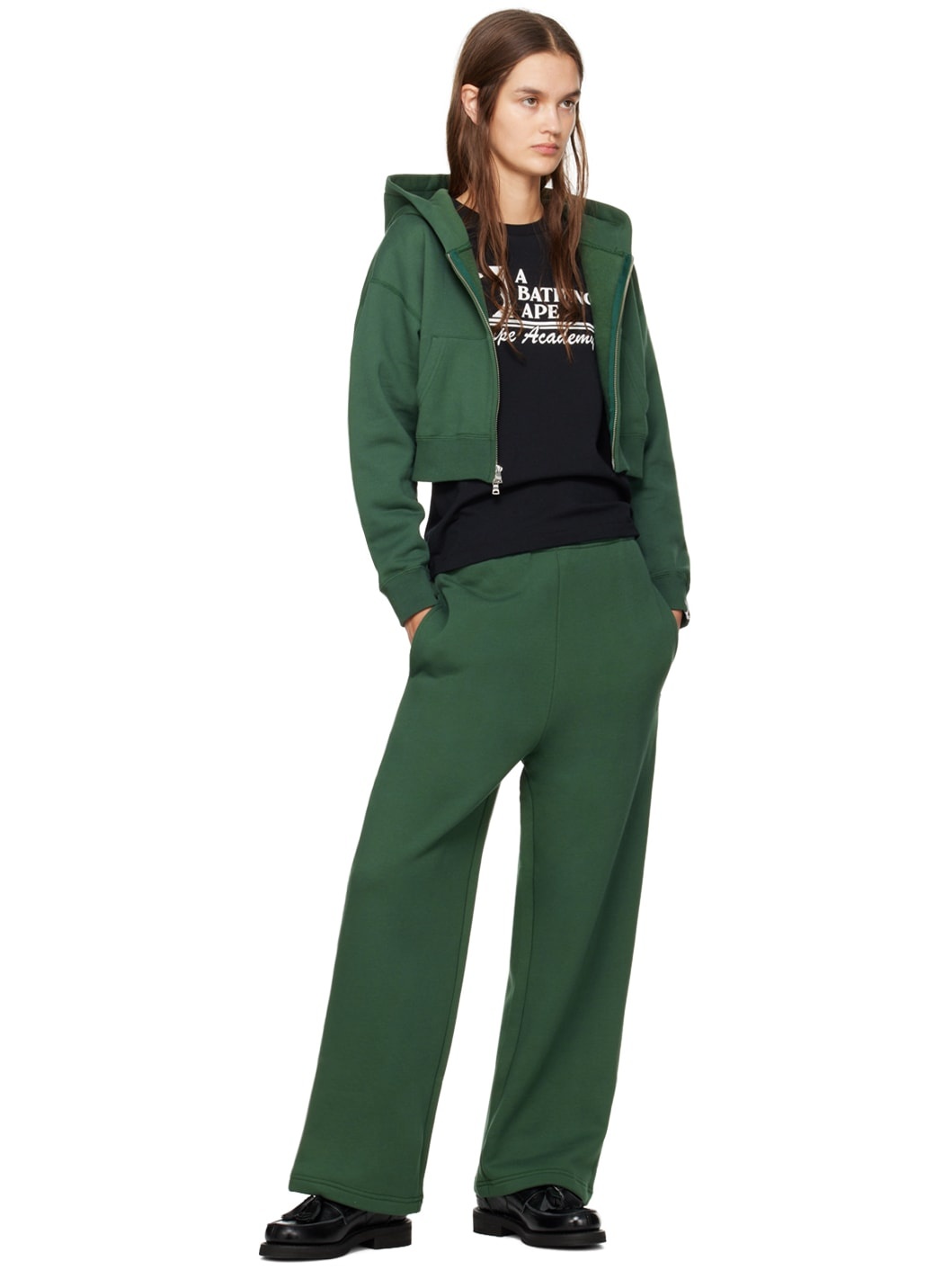 Green Ape Head One Point Sweatpants - 4