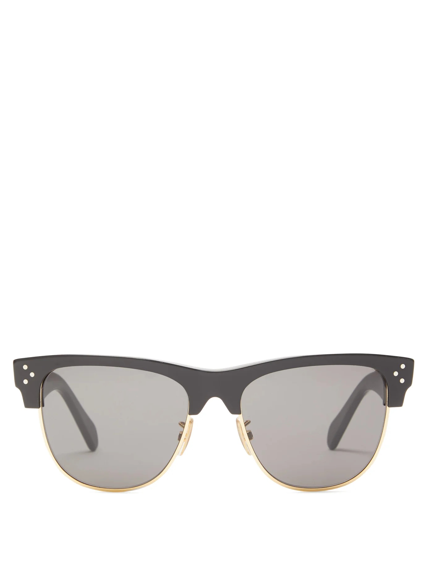 D-frame acetate and metal sunglasses - 1