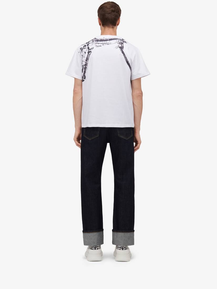 Men's Fold Harness T-shirt in White/black - 4